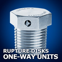 one way rupture disks units