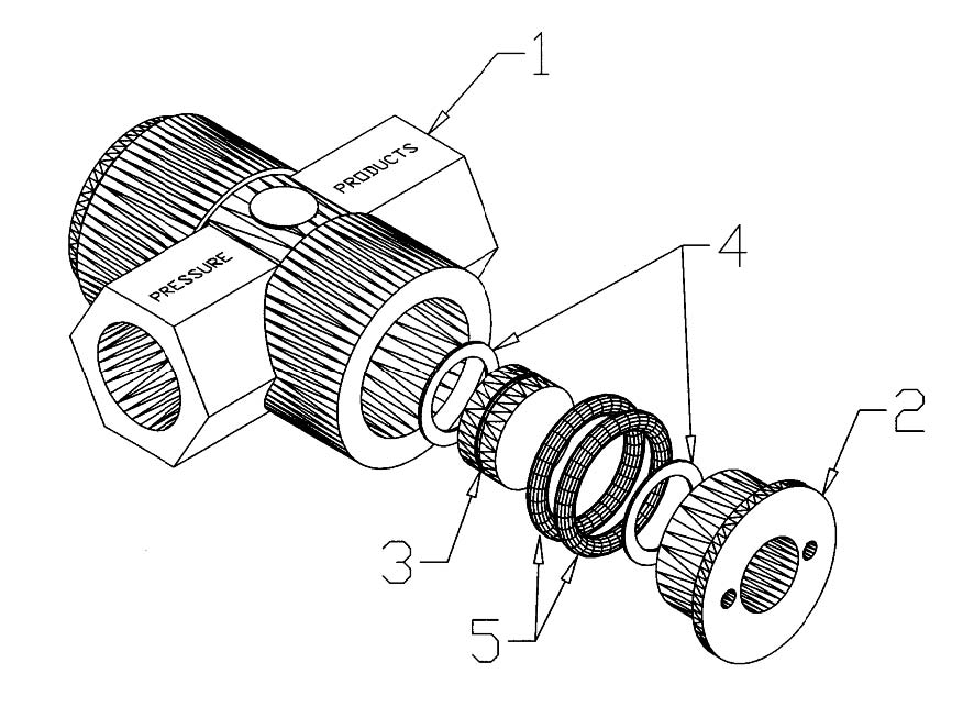 Bull’s Eye See-Thru Sight Flow Indicator technical drawing