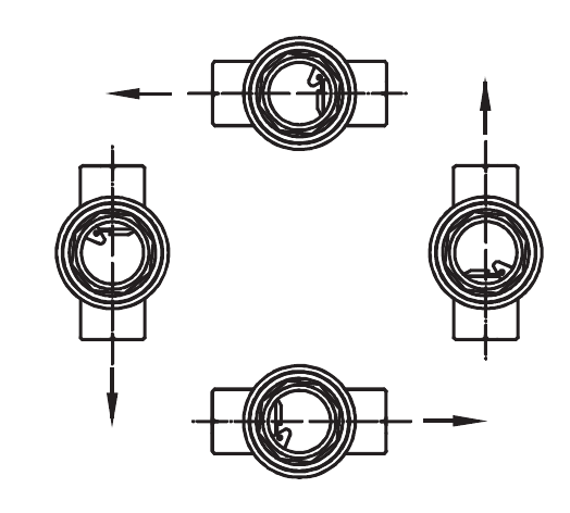 FT-Series permitted horizontal and vertical mounting positions