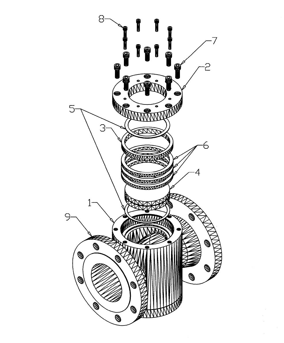 Model B Safesite Sight Flow Indicator technical drawing
