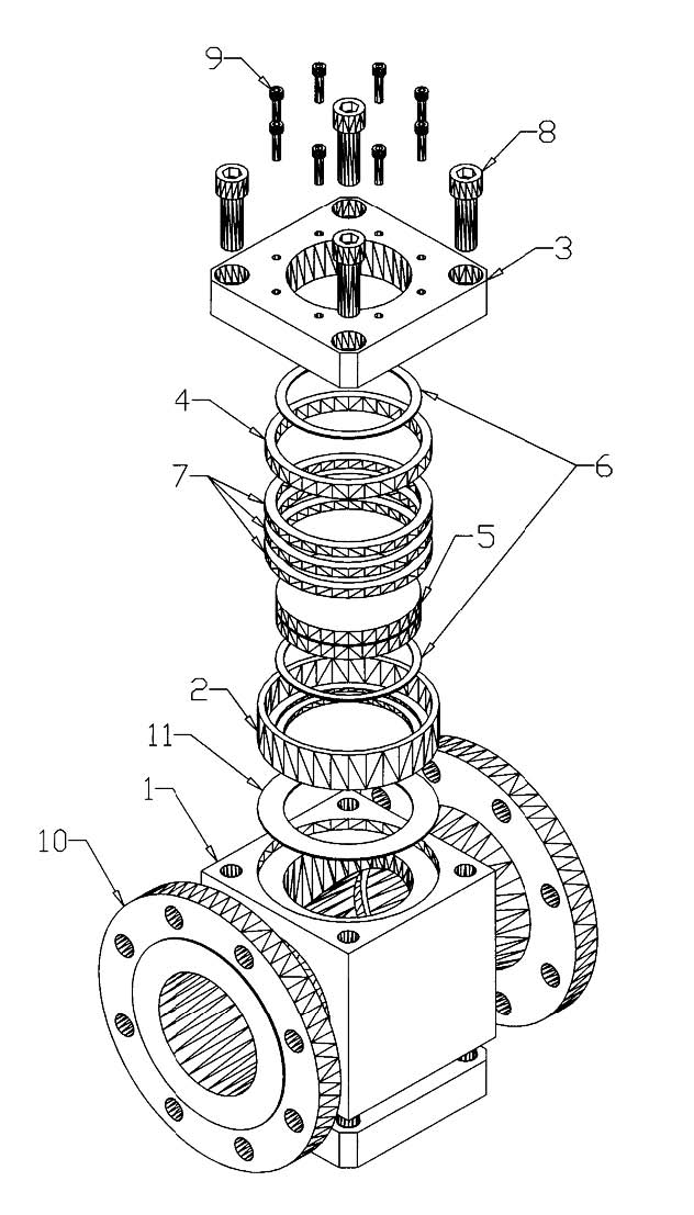 Model I Safesite Sight Flow Indicator technical drawing