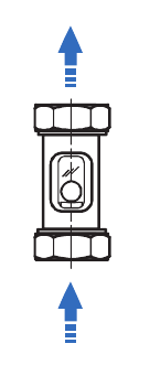 NAC with-ball gauge with upward flow arrows