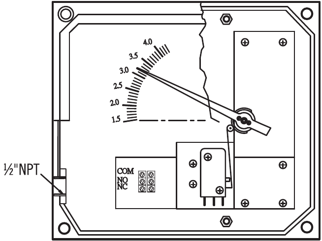BF300 micro switch and electrical terminals