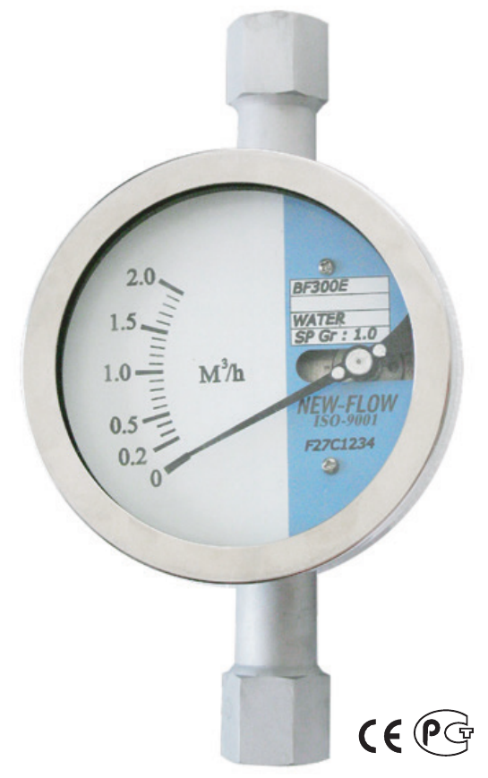 BF300E flow meters from the original datasheet