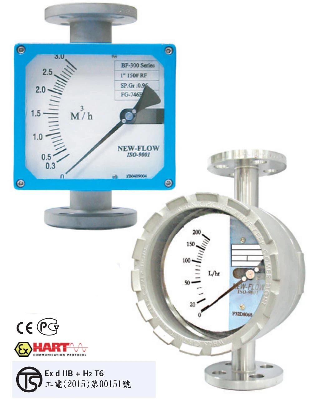 BF300 flow meter — complete original product photograph