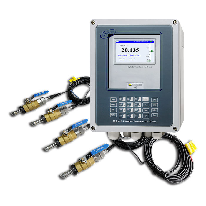 D348D Plus transmitter with wetted insertion transducers