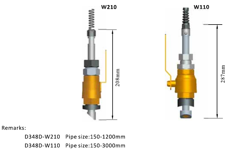 D348D original transducer dimensions — mm, with all labels retained
