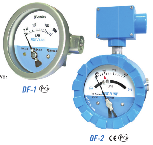 DF flow meters from the original datasheet