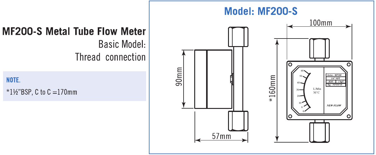 MF200-S — thread connection