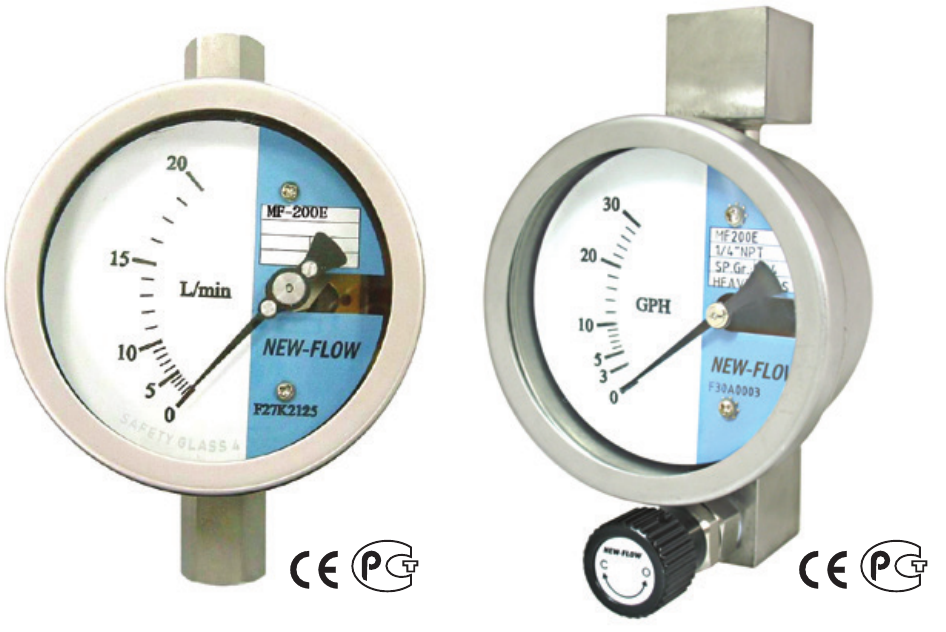 MF200E flow meters from the original datasheet