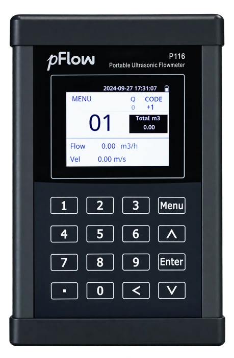 P116 version 3.1.0 portable ultrasonic flowmeter
