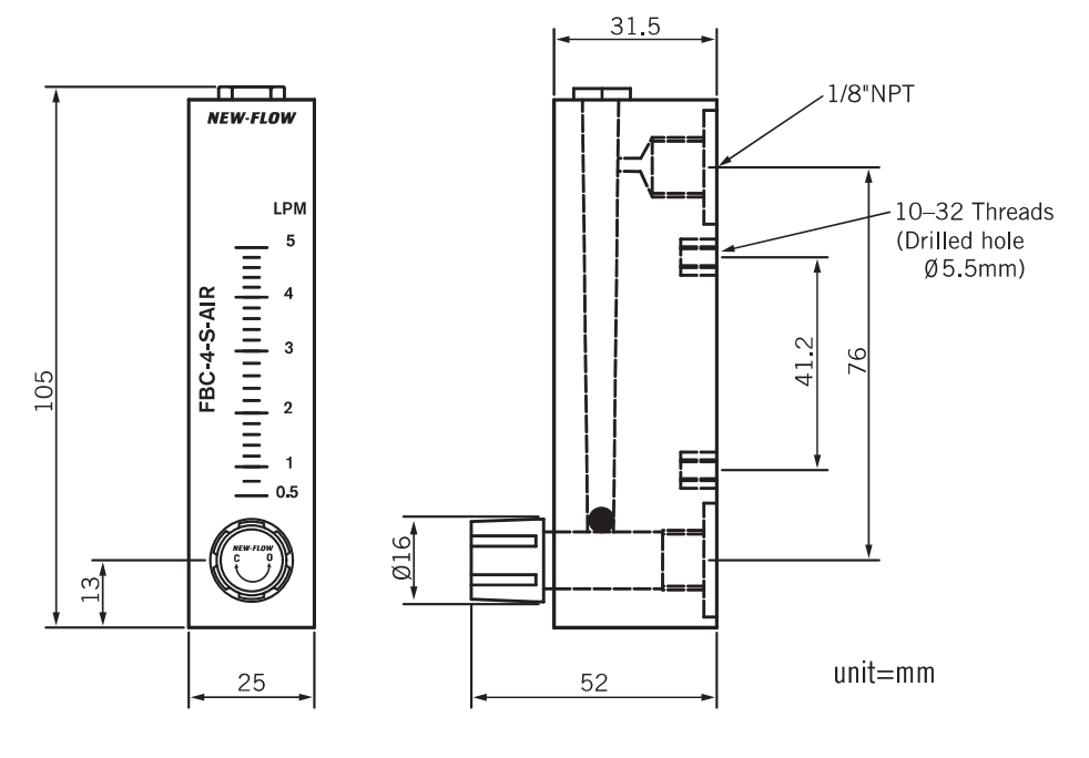 FBC — Complete dimensional drawing