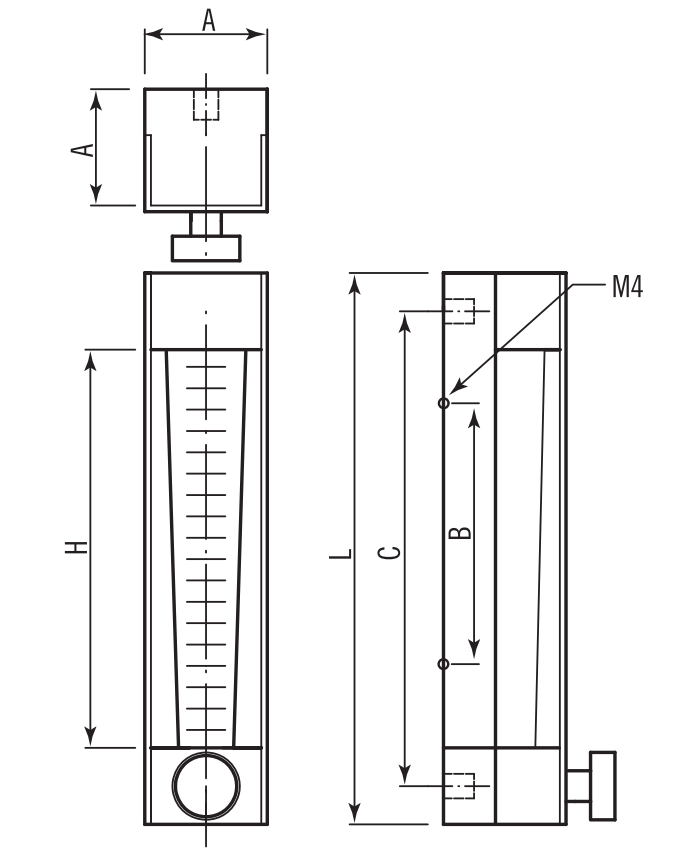 M-Type original dimensions from datasheet