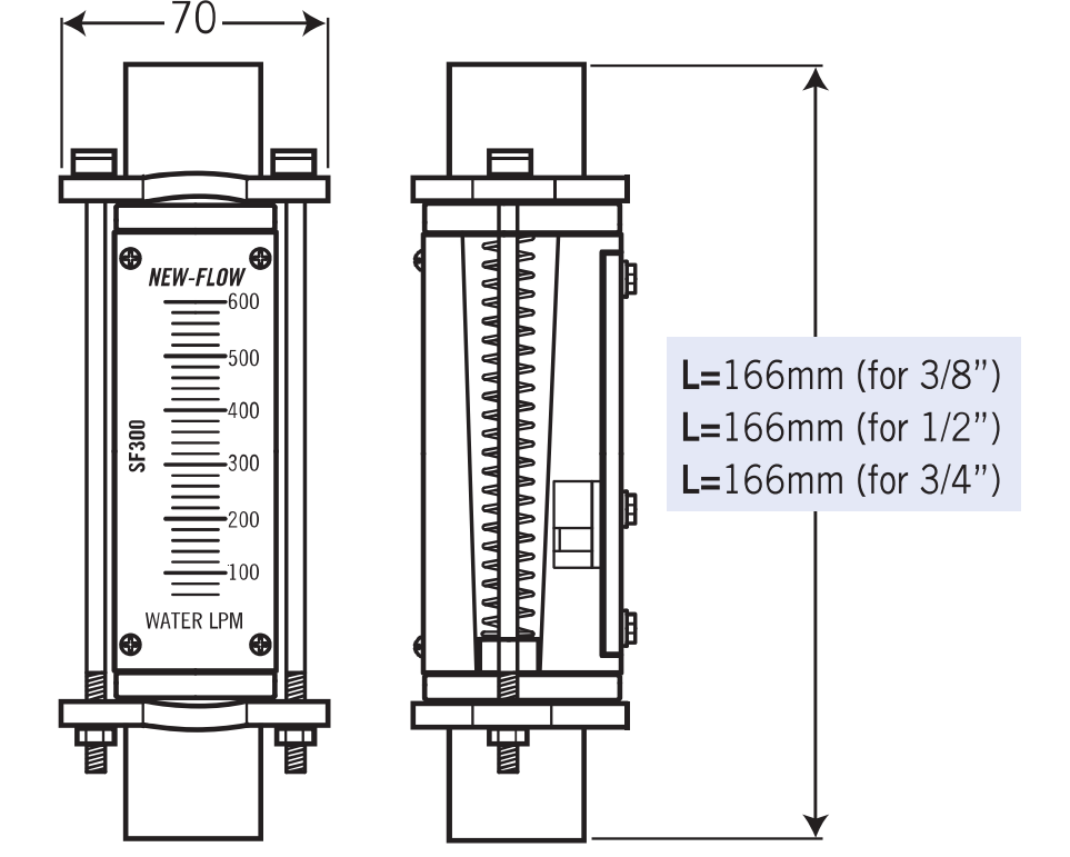 SF300 fixed-dimensions from original datasheet