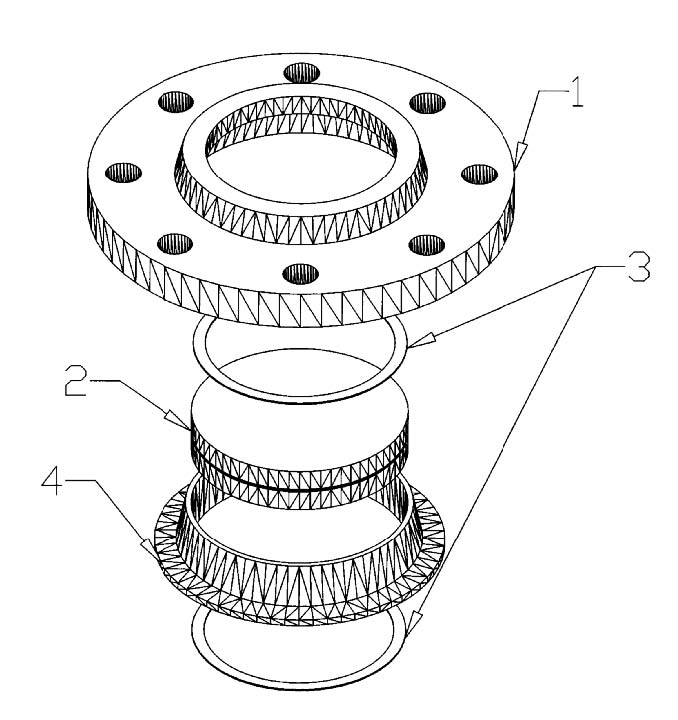 Model L exploded construction drawing, parts 1–4 corresponding to the materials list