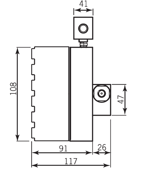 DPG4000 original Side view — mm