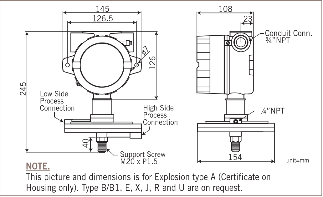 DPS2200X original Dimensions — mm
