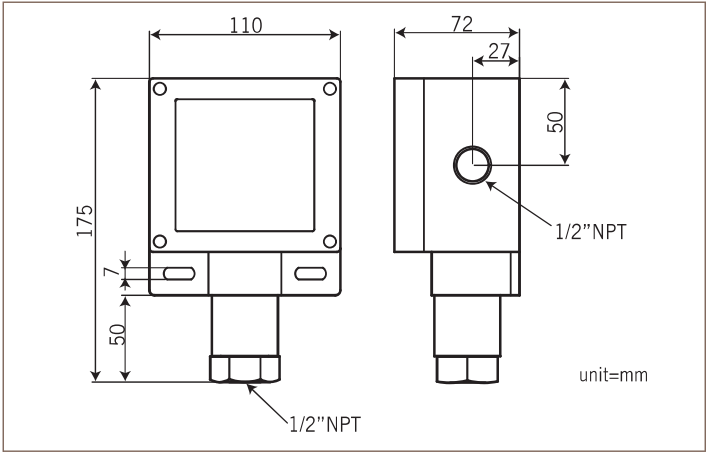 PSA2000W original dimension drawing