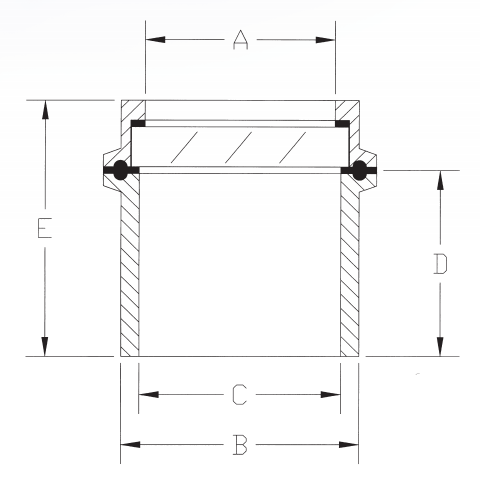 Type III Sanitary clamp engineering drawing